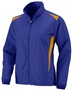  Womens Full Zip, Front Pockets, Open Bottom Jacket PURPLE/GOLD Pocket