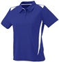 Womens 3-Button 2-Color Polyester Wicking Athletic Sports Polo Shirt PURPLE/WHITE Pocket