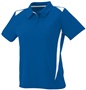 Womens 3-Button 2-Color Polyester Wicking Athletic Sports Polo Shirt ROYAL/WHITE Pocket