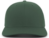 Pacific Headwear 302C Cotton-Poly Hook-And-Loop Adjustable Cap DARK GREEN Front