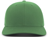 Pacific Headwear 302C Cotton-Poly Hook-And-Loop Adjustable Cap KELLY Front