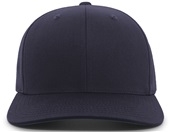 Pacific Headwear 302C Cotton-Poly Hook-And-Loop Adjustable Cap NAVY Front