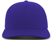 Pacific Headwear 302C Cotton-Poly Hook-And-Loop Adjustable Cap PURPLE Front