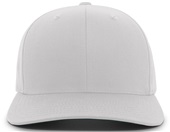 Pacific Headwear 302C Cotton-Poly Hook-And-Loop Adjustable Cap SILVER Front