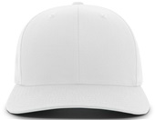 Pacific Headwear 302C Cotton-Poly Hook-And-Loop Adjustable Cap WHITE Front