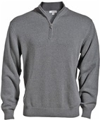 Edwards Unisex Quarter-Zip Sweater 019 CHARCOAL/BLACK Pocket