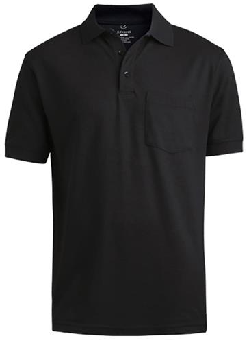 Edwards Unisex Short Sleeve Blended Pique Polo BLACK - 010 
