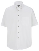 Edwards Mens Easy Care Poplin Shirts 1230 000 WHITE Pocket
