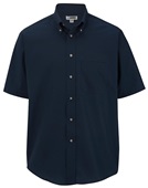 Edwards Mens Easy Care Poplin Shirts 1230 007 NAVY Pocket