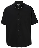 Edwards Mens Easy Care Poplin Shirts 1230 010 BLACK Pocket