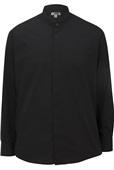 Edwards Mens Long Sleeve Banded Collar Shirt 010 BLACK Pocket