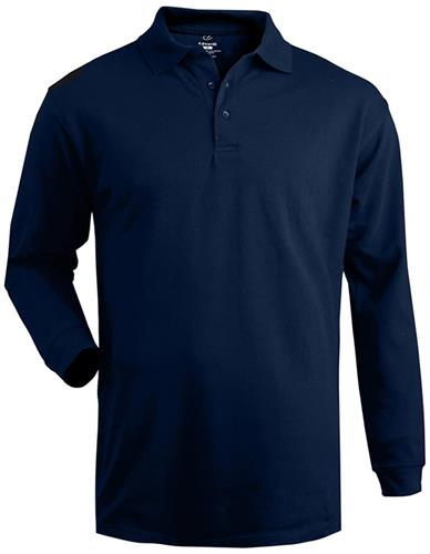 Edwards Mens Long Sleeve Blended Pique Polo 007 NAVY 