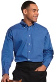 Edwards Mens Button-Down Long Sleeve Oxford Shirt FRENCH BLUE Pocket