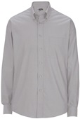 Edwards Mens Button-Down Long Sleeve Oxford Shirt DARK GREY Pocket