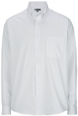 Edwards Mens Button-Down Long Sleeve Oxford Shirt WHITE Pocket