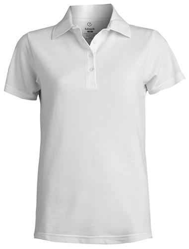 Edwards Womens Soft Touch Blended Pique Polo Shirt 000 WHITE 