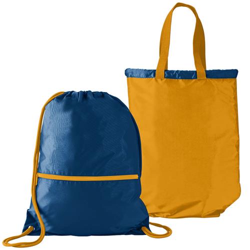 Augusta Sportswear Reverb Drawstring Backpack NAVY/ GOLD 
