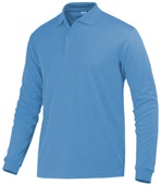 Baw Men's Long Sleeve ECO Cool-Tek Polo Shirts COL. BLUE Pocket