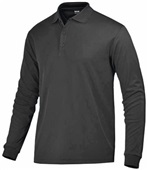 Baw Men's Long Sleeve ECO Cool-Tek Polo Shirts BLACK Pocket