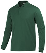 Baw Men's Long Sleeve ECO Cool-Tek Polo Shirts DARK GREEN Pocket