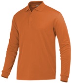 Baw Youth Long Sleeve ECO Cool-Tek Polo Shirts ORANGE Pocket