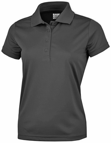 Baw Ladies Short Sleeve Xtreme-Tek Polo Shirts BLACK 