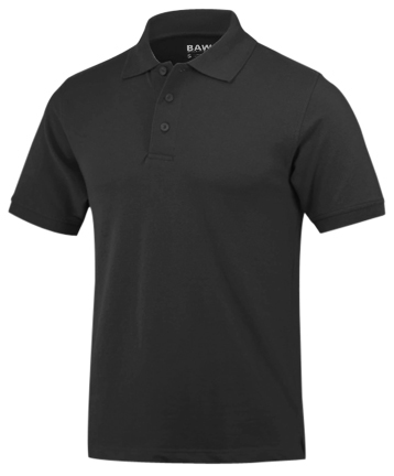 Baw Mens Short Sleeve Everyday Polo Shirts BLACK 
