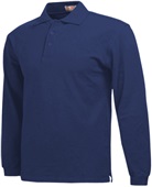 Baw Adult Long Sleeve Classic Polo Shirts NAVY Pocket