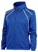 Baw Ladies Dual Line Tricot Outerwear Jackets ROYAL/WHITE Pocket