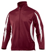 Baw Men's Crescent Tricot Outerwear Jackets MAROON/WHITE Pocket