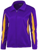 Baw Ladies Crescent Tricot Outerwear Jackets PURPLE/GOLD Pocket