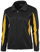 Baw Ladies Crescent Tricot Outerwear Jackets BLACK/GOLD Pocket