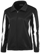 Baw Ladies Crescent Tricot Outerwear Jackets BLACK/WHITE Pocket