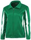 Baw Ladies Crescent Tricot Outerwear Jackets KELLY/WHITE Pocket