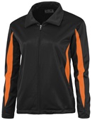 Baw Ladies Crescent Tricot Outerwear Jackets BLACK/ORANGE Pocket