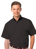 Blue Generation Men's SS Value Poplin Shirts BLACK Pocket