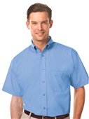 Blue Generation Men's SS Value Poplin Shirts LIGHT BLUE Pocket