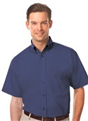 Blue Generation Men's SS Value Poplin Shirts NAVY Pocket