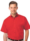 Blue Generation Men's SS Value Poplin Shirts RED Pocket