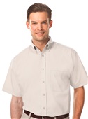 Blue Generation Men's SS Value Poplin Shirts WHITE Pocket