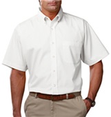 Blue Generation Men's SS Classic Oxford Shirts WHITE Pocket