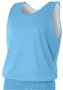 A4 Adult Reversible Mesh Basketball Tank Jerseys NF1270 Outside: LIGHT BLUE, Inside: WHITE Front