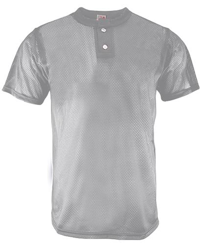 A4 Adult 2-Button Mesh Henley Baseball Jerseys | Epic Sports