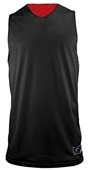 Champro Zone Reversible Basketball Jerseys Men Womens Youth Outside: BLACK, Inside: SCARLET Front