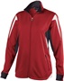 Womens Full Zip, Inside/Outside Pockets, Bottom Shockcord, Lightweight Jacket SCARLET/BLACK/WHITE Pocket