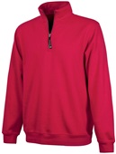 Charles River Crosswind Quarter Zip Sweatshirt 9359 RED Pocket