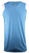 A4 Moisture Management V-Neck Muscle Jerseys LIGHT BLUE/WHITE Front