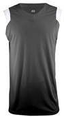A4 Moisture Management V-Neck Muscle Jerseys GRAPHITE/WHITE Front