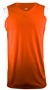 A4 Moisture Management V-Neck Muscle Jerseys ORANGE/WHITE Front
