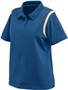 Womens 2-Color, 3-Buttons, Wicking Sport Polo Shirt  NAVY/GRAPHITE/WHITE Pocket